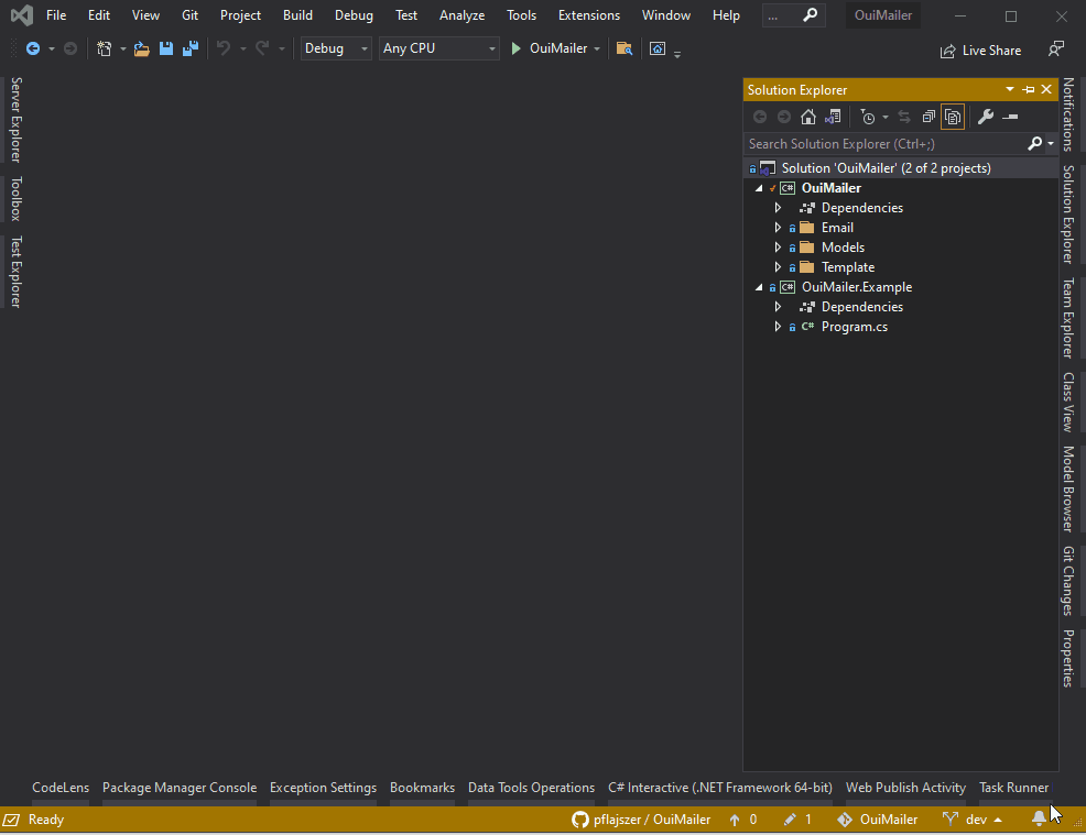 Find your new package in Visual Studio Package Manager