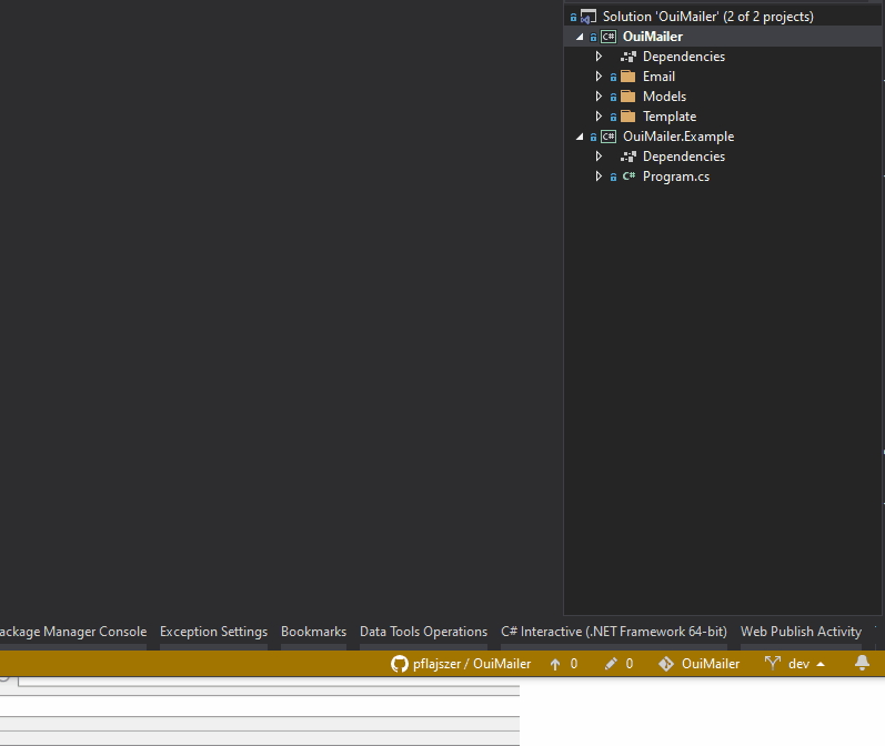 Project settings in Visual Studio allow generating a NuGet package on build